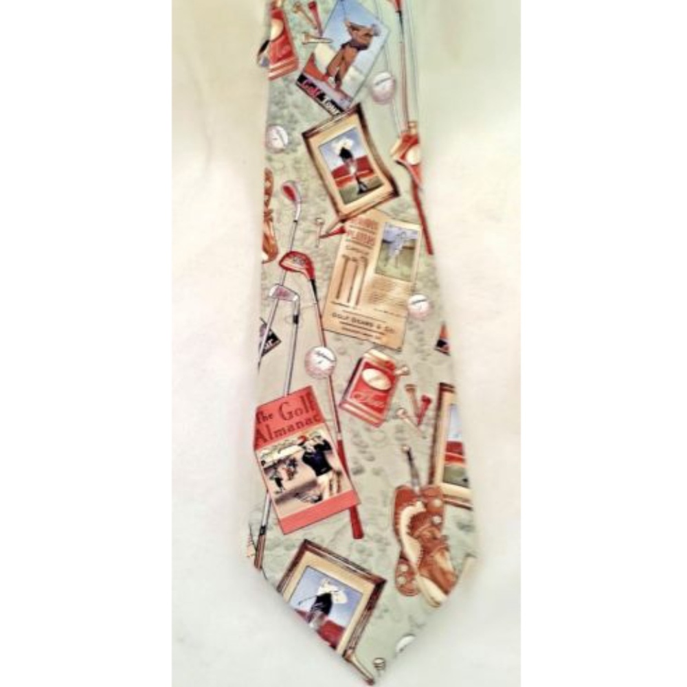 Green Golfer Necktie Tie Tales *